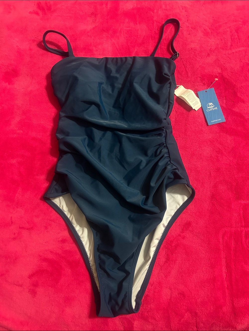 Cupshe Dark Navy One-Piece Swimsuit